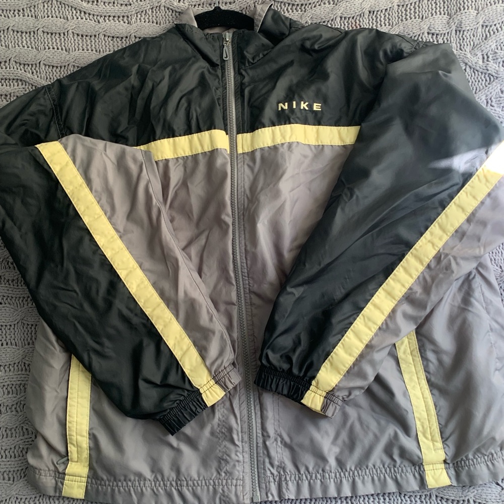 Vintage Nike Two Column Windbreaker Jacket Size Youth Large (12-14) Lined